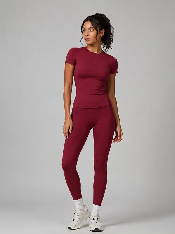 Set Slim Fit T-Shirt with High-Waist Legging
